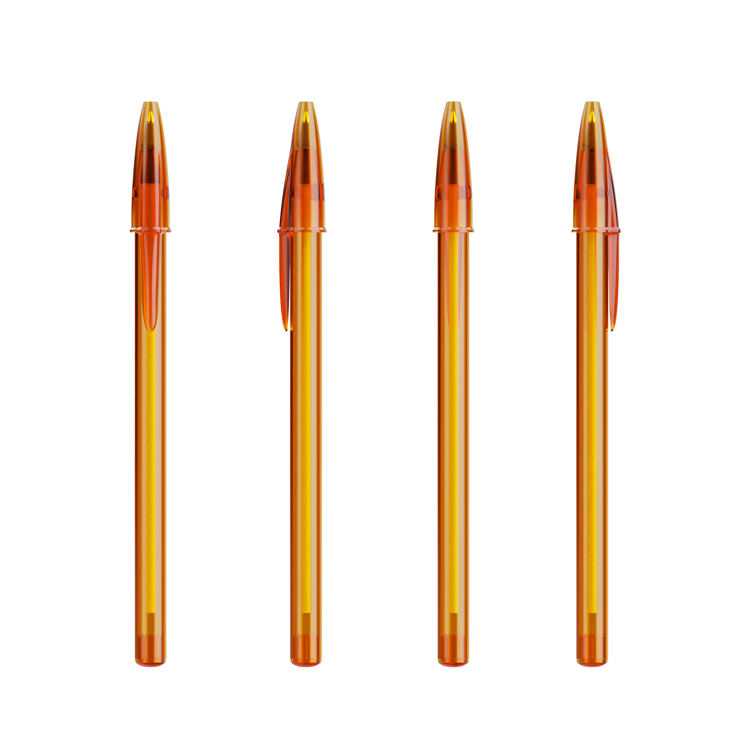 Stylo bille publicitaire BIC® Style Orange transparent - Encre noire